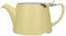 London Pottery Oval Teapot with Infuser for Loose Tea, Stoneware, Satin Buttercup, 3 Cup Loose Leaf Teapot
