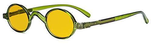 Eyekepper Blaulichtfiltergläser Blendfreie Leichtgewichts Computerbrillen - Kleine,runde UV-Strahlen Schutz -Lesebrillen für Damen Herren die mit Federscharnieren