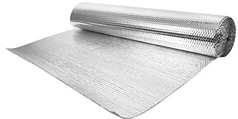 Double Aluminium Bubble Insulation Foil(1 Roll, 1.2m x 10m)-12 sqm,Double Layer Heat Reflective Radiant Barrier to Insulate Loft Floors, Roofs and Walls