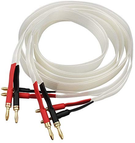 HiFi Audio Speaker Cable OCC Silver Plated Speaker Wire Pure Copper Banana Plug Connector (Banana Plug,9.9ft / 3m)