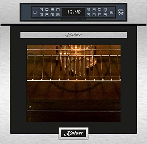 Kaiser EH 6306 R Four encastré en acier inoxydable 79 l 15 Fct Grill Air Fryer Full Touch Autark Four à air chaud Porte en verre amovible avec gril, four à convection, système de nettoyage catalytique