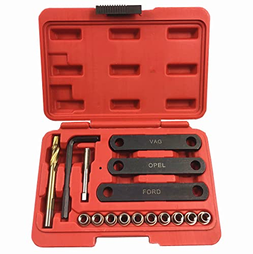 BestsQ Bremsgewinde Reparatursatz Gewinde Bremssattel Führungsbolzengewinde M9 x1.25 Kompatibel mit VAG VW Audi Ford Opel