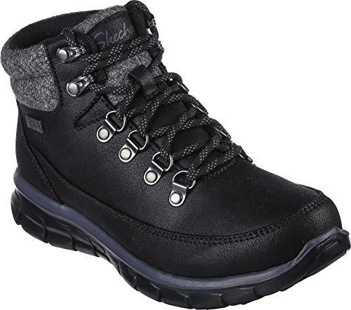 Skechers Synergy Cool Seeker, Botas de Senderismo Mujer, Black Microleather/Felt, 40 EU