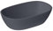 StoneArt Waschbecken Mineralguss Aufsatzwaschbecken Waschtisch Handwaschbecken Waschschale für Bad und GÄSTE WC LC151 57x33cm beton-grau matt