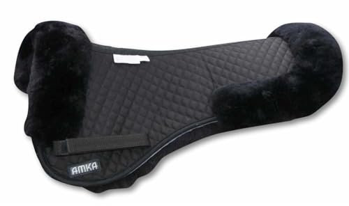 AMKA PRO Lammfell Sattelkissen Sattelunterlage mit Fellkranz