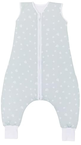 Fillikid Schlafsack mit Füßen Exclusiv | Babyschlafsack Sommer 0.5 TOG | Sommerschlafsack ungefüttert mit Beinen | 100% Baumwolle, waschbar 40°C | leicht & atmungsaktiv für Neugeborene und Kleinkinder