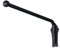 Heavy Duty Swing Arm Curtain Rods, Portiere Rod for Side Panels Window Curtain Display Stand Drapery Arm Fdoor Curtain Rail (Color : Black, Size : 47IN)