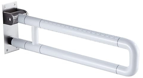 WC Safe Haltegriff,Sicherheits Aufstehhilfe Toiletten Hochklappbar Wandmontage für Schwangere Bad Stützklappgriff Aus Stahl Stützgriff 60cm/70cm/75cm (75cm,Weiß)