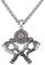 DFWY Nordische Wikinger Axt Halskette – Herren Edelstahl Valknut Doppelaxt Anhänger Halskette – Nordische Rune Odin Krieger Axt Amulett Vintage Mode Piratenschmuck