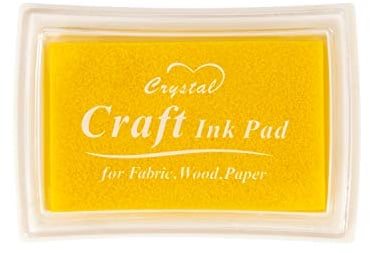 Ancwzoz Stempelkissen für Kinder Waschbar für Gummistempel Papier Scrapbooking, Gelb