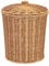 TOYANDONA Wicker Trash can Rattan Round Waste Basket with Lid Wicker Wastebasket Woven Storage Basket Clothes Container for Bathroom, Kitchen, Living Room Wicker Wastebasket