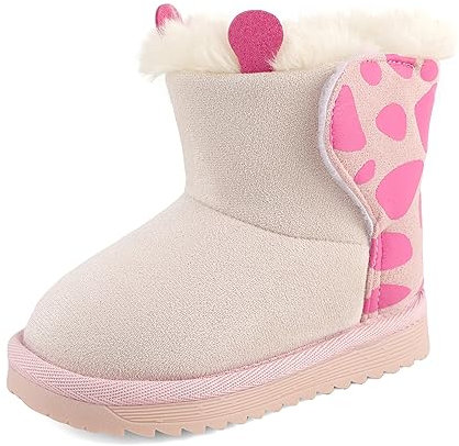 Cheerful Mario 1-7 Anni Stivaletti Invernali Bambino Fodera Calda in Peluche Stivali da Neve Per Bimbo Rosa 27/27.5 EU