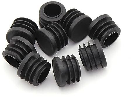 22mm Black Plastic Plugs, Black Round Tube Covers, Inner End Caps for Chairs Desks Tables Foot Furniture Pipe, 20 Pcs