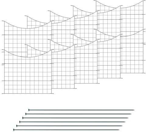 VERDOBA Premium Teichzaun - Gartenzaun Komplettset - 20 Zaunelemente - Zaun für den Garten, Gitterzaun Set Unterbogen Zaun Garten - Hundezaun, Gartenzaun Metall (20x Unterbogen, Anthrazit - RAL 7016)