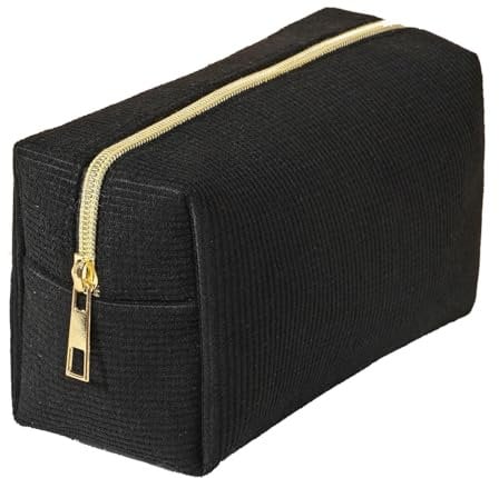 FIYUK Makeup Bag Cosmetic Travel Bag Pouch Portable Storage Toiletry Bag for Women, Black