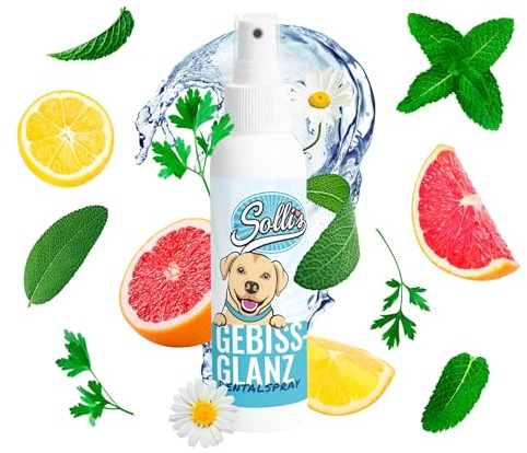 Sollis - Dentalspray für Hunde & Katzen - 100% Natürliches Zahnpflege Spray, Zahnbelag-Entfernung, Zahnstein-Vorbeugung, Zahnreinigung ohne Bürste (100ml)