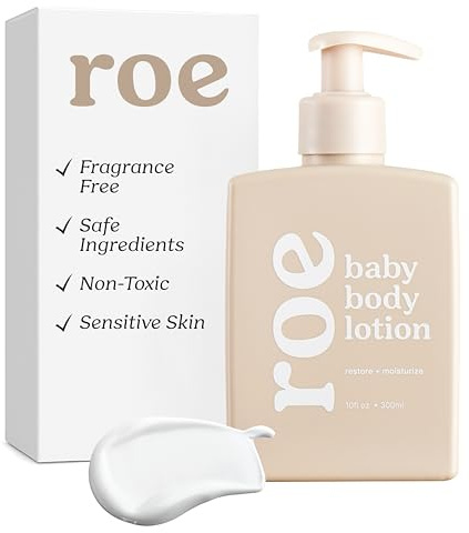 Roe Wellness- Baby Lotion Moisturizer Fragrance-Free | Great For Sensitive Skin Lightweight Moisturizing Lotion | For Babies, Infants, Kids and More