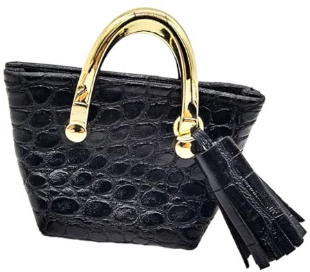 Aymzbd 1/6 Weibliche Handtasche Miniatur Einkaufstasche Figuren Kostümteile Vorgeben Spielzeug Puppe Zubehör 12 Frauen Soldat Mode Tasche, Schwarz