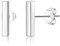 Reffeer Bar-Ohrstecker aus massivem 925er-Sterlingsilber für Damen, Ohrringe, minimalistische Ohrstecker, hypoallergen (A-Silber)