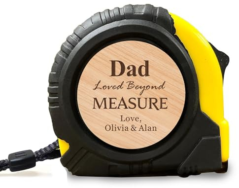 Personalised Tape Measure Engraved 5M Measuring Tape Personalised Gifts for Men Him Dad Retractable Tape Measure DIY Gifts Tool Gifts for Father's Day Birthday Christmas(Design 4)