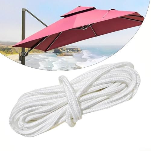 Patio Umbrella Cord Line, 3.4 Meters Heavy Duty Nylon Patio Umbrella Line patio umbrella Cord Replacement Outdoor Umbrella Accessories for Picnic Patio Tables Beach Outdoor Patio Umbrella