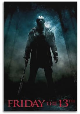 GEENUM Filmposter Freitag der 13. Geburtstag, Schlafzimmer, Wohnzimmer, Wanddekoration, Poster, Ästhetik, Art-Deco, 20 x 30 cm, ungerahmter Stil