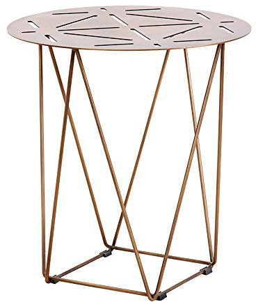 CAFIEDR Couchtisch Beistelltisch, Kupfer, 50 x 50 x 43/54 cm,430mm