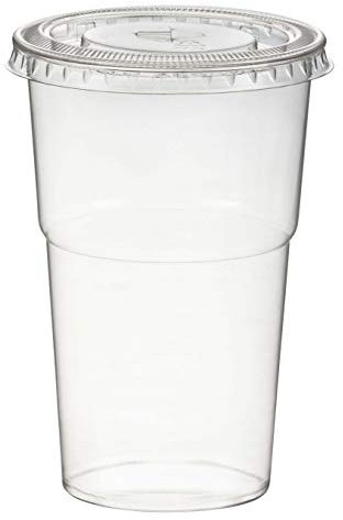 VEPATIM 50 Smoothiebecher inkl. Deckel mit Schlitz 200 ml Ø 78mm PET glasklar