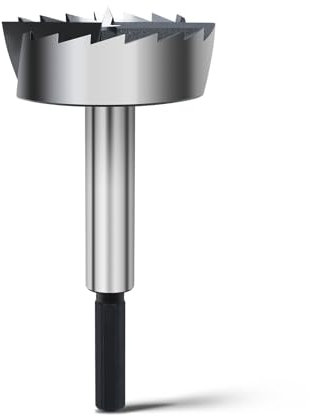 Broca Forstner de 75 mm para madera, diámetro de 75 mm, longitud 150 mm con vástago hexagonal de 12 mm