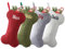 Lifemaison Weihnachtsstrumpf Hunde mit Namen,Weihnachtsstrumpf Personalisiert Groß Gestrickt Bestickte Nikolausstrumpf mit Namen Geschenktasche für Haustier Personalisierte Xmas Socken Hundeknochen