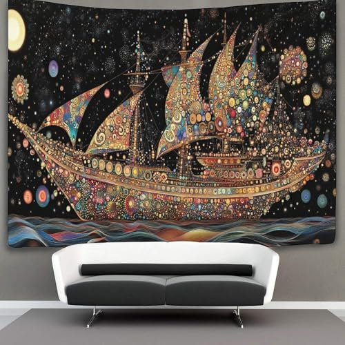 ZbOLi Boot Wandteppich Wandtuch Wandbehang Tapestry Tapisserie Wanddekoration Abstrakt Wandkunst Wandtücher 130cmx150cm