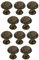 WSQHAO Schrankknöpfe 20 Stück Pilz-Rundknöpfe mit Schraube, Antik-Bronze, 1-Loch-Zuggriff, Dekor, Schrank, Schublade, Holz, Box, Möbel Für Schränke