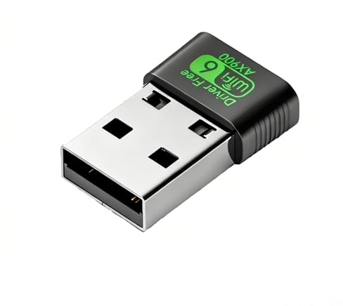Elecbee Mini USB WiFi Adapter, AX900 Wi-Fi 6 Wireless Network Adapter 6dBi Antennas, Dual Band 2.4GHz/5GHz WiFi Dongle, USB Adapter for PC/Desktop/Tablet/Laptop, Supports Windows 10/11 Built-in Driver