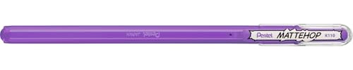 Pentel Mattehop K110V Gelroller mit hochdeckender Tinte in mattem Finish, 1.0 mm, hellviolett (1 Stück)