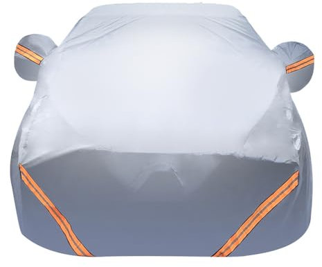 Vollständige Autoabdeckung Kompatibel Mit 2021 Tesla Model X Plaid, Allwetter-Staubdichte Winddichte Plane(Silver)