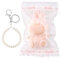 Tinoaly Clear Figure Display Bag with Keychain for Plush Dolls, 5.9x9.8in PVC Lace Trim Keychain Pouch Protective Case for Blind Box Figures, Collectibles, Travel & Anime Toys Accessories