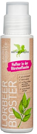 Bense & Eicke LorbeerBooster i.d. Bürstenflasche 200 ml - natürliches Hufpflegeöl mit 20 Prozent Lorbeeröl - pflegt Hufhorn - einfache Anwendung - Made in Germany
