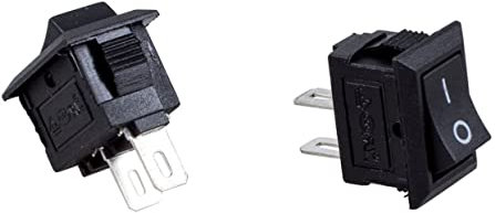 FUNOMOCYA 5 X Interruttore Navetta Mini 2 Vite A Capi On/off Spst I/o 250v 3a Inserto A Scatto Per Elettrodomestici Duraturi