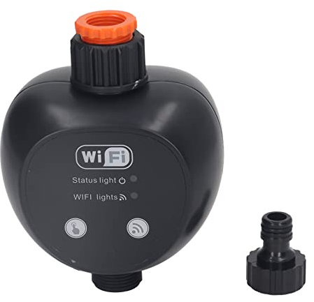 Smart Bewässerung Sprinkler Timer, WiFi Fernbedienung Automatischer Schlauchwasserhahn -Controller für Garten Yard Lawn Schwarzes System Wässerung Computer Wasserdicht Programmierbar Im Freien