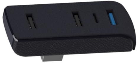Hub USB 4 Ports | 3 Ports USB et Un Port Type-C | Adaptateur Répartiteur Splitter USB pour Boîte à Gants pour Tesla Model 3 (2024-2025) / Y (2021-2025)