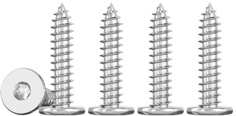 Drenky Schrauben Torx M3 X 25mm Blechschrauben Flachkopf M3 Holzschrauben Edelstahl A2 V2A, Ideal für Holzarbeiten, Rostfrei und Langlebig‌, Vollgewinde, 50 Stück