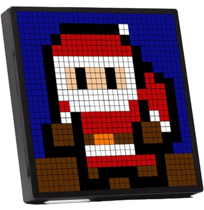 Koolenry LED 16x16 Pixel Smart Nightlight with APP Control for Custom Text and Photo Display - DIY Animated Frame Gift