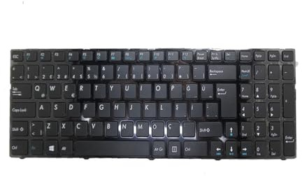 LFGOZSD Laptop-Tastatur für PEAQ PNB G2017 G2017-I7A1 G2017-I7C1 mit Rahmen, schwarz, neu, Ungarn, HU/Schweizer, SW/Nordic, NE/Türkisch/US/GR/FR/UK(Turkish TR)