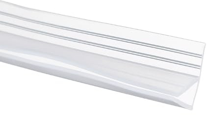 sourcing map Shower Door Side Seal, F-Type Shower Door Sweep for 5/16 Glass 197 Long Silicone Frameless Glass Seal Strip, Stop Leak and Create A Water Barrier for Bathroom Office, Clear