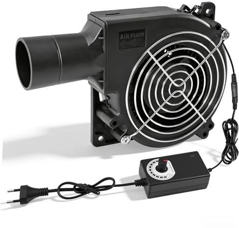 Editbar Centrifugal Fan 230 V Cooling Fan with Speed Controller for Household Appliances, 3D Print, Fan for Ventilation, Fan Change, BBQ, Inflatable Fireplace, Turbine Blower for Heaters, Grills