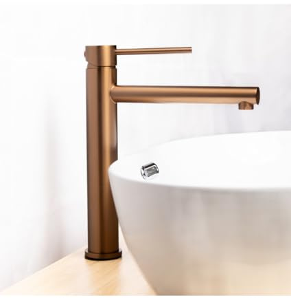 Robinet, mitigeur rond rehaussé moderne LB-M8159RGY cuivré - LUXURY BAIN