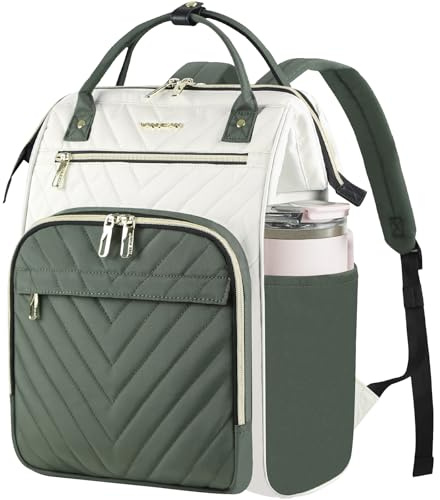 VANKEAN Laptop Backpack Women, 15.6 Inch Backpacks College Work Army green