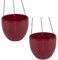 happy nature Set2 2 Keramik Hydro Blumenampel Venus 13/12 weinrot Ø 17.5 cm H 15 cm