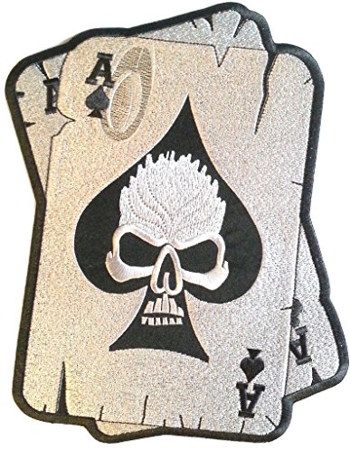 Iron on Bügel Aufnäher Patches Bügelbilder Aufbügler Flicken Applikation Kleidung Biker Skull Ass 10 cm