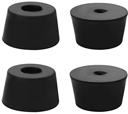 sourcing map 4pcs Rubber Feet Bumper Furniture Table Amplifier Speaker Feet Floor Protector Desk Cabinet Leg Pads, D32x27xH18mm